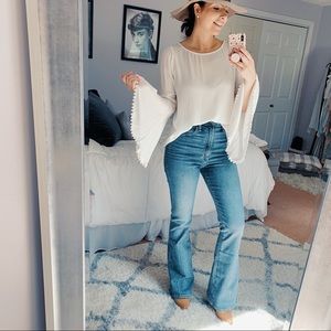 Butterfly sleeve blouse